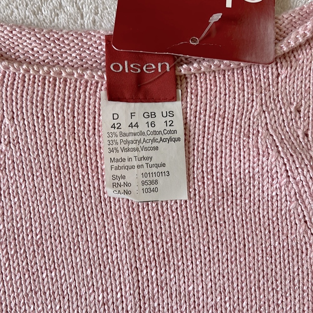 Olsen Soft Pink Sweater - Picture 8 of 10